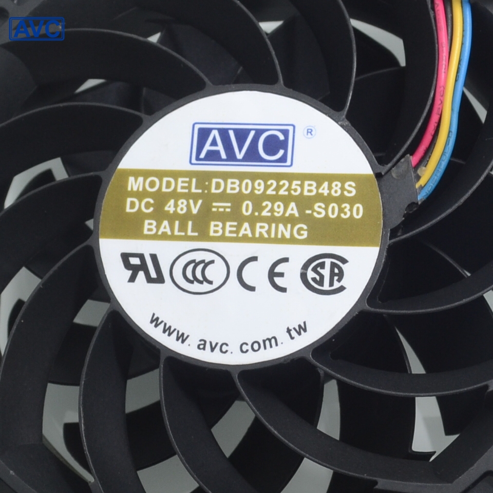 Original AVC DB09225B48S Cooling Fan 48V 0.29A 9.6W 4wires DB09225B48S Fans